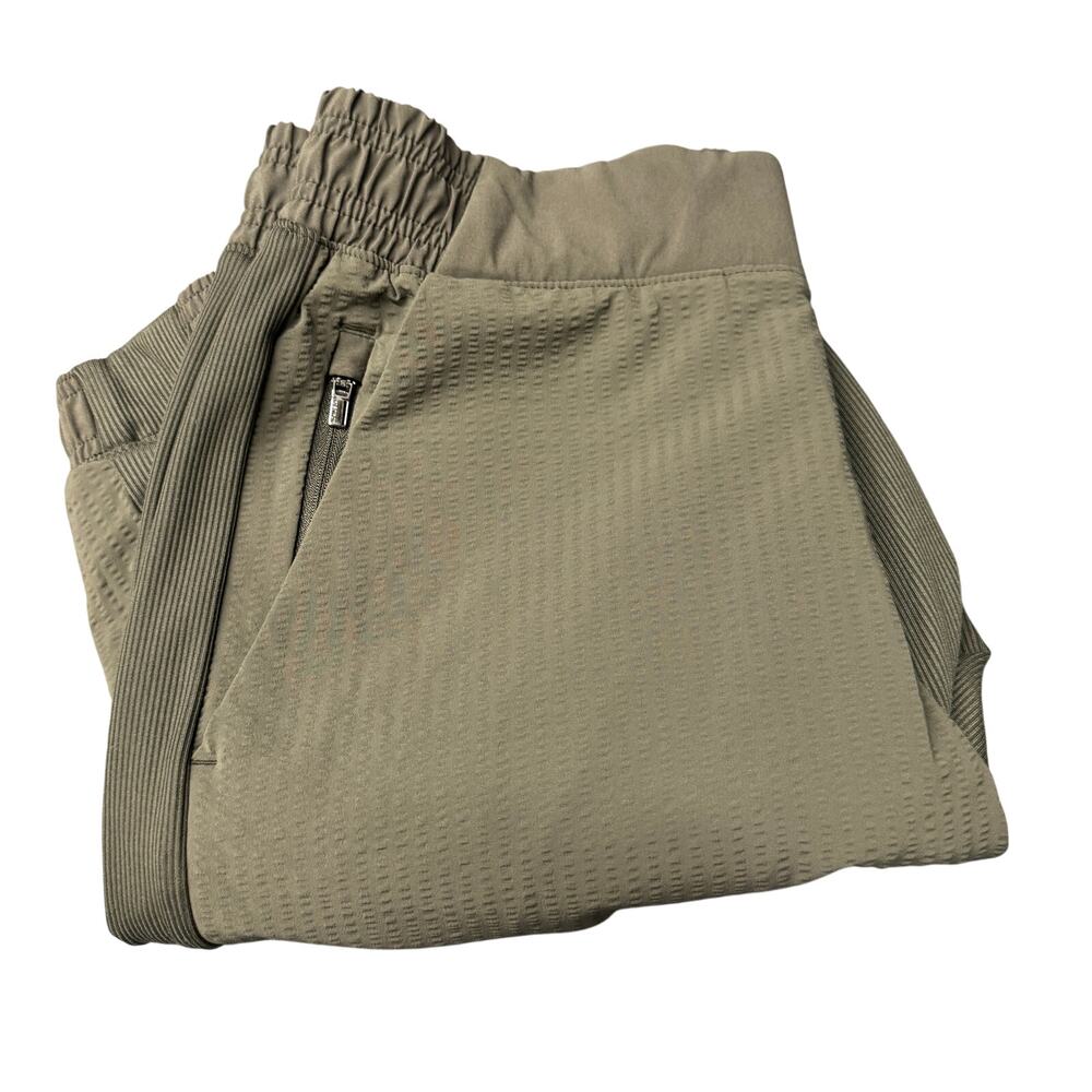 Athleta Jogger Pants Womens 6 Brooklyn Textured Green + Pockets COMFY‎